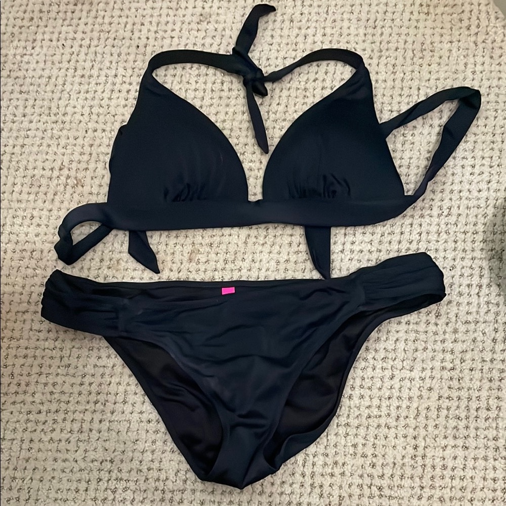 Victoria's Secret Black Triangle Bikini Set